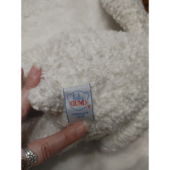 Gund TWINKLE 5840 White Teddy Bear "Baby 2001" on Foot Approximately 14"- SOLD - Picture 6 of 13